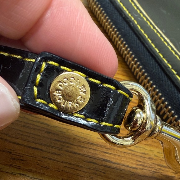 Dooney & Bourke Black Patent Leather Wristlet - Picture 3 of 5